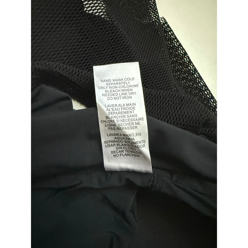 Hermoza Black Mesh Ruffle Off The Shoulder‎ One Piece Swimsuit Size 8 NEW